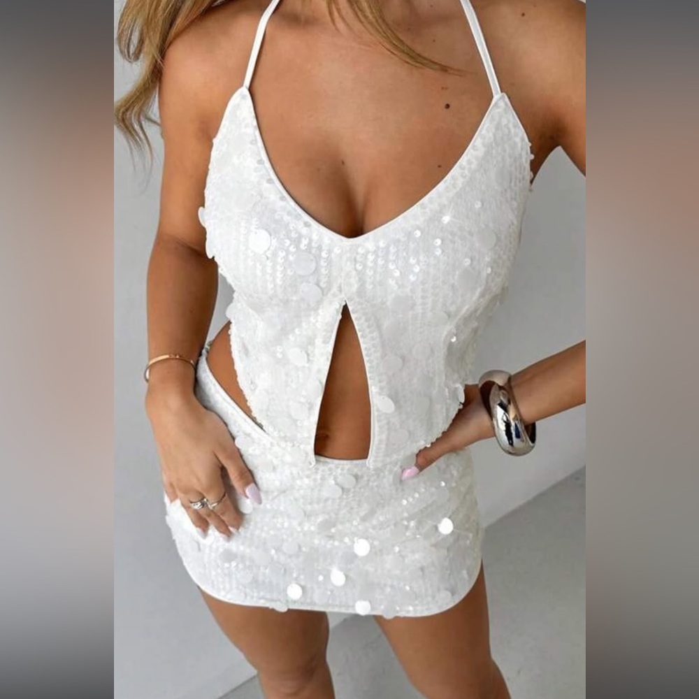 White Sequin Set